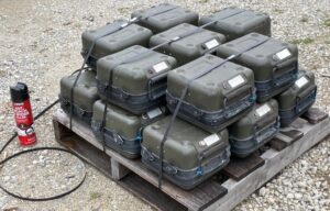 Small green instrument cases