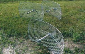 Antenna dishes for military communications systems