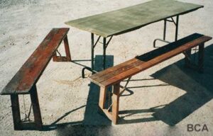 Vintage army folding benches
