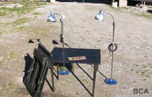 Stainless steel lamp stands, medical or office use