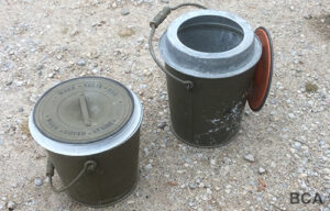 WW2 and later portable latrine buckets