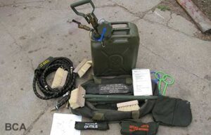 Canadian Army decontamination kit for cleaning after chemical attack