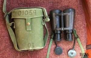 Modern military binoculars with case