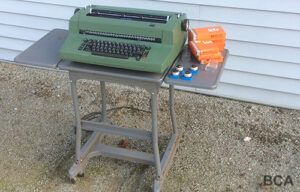 IBM Selectric typewriter with portable table
