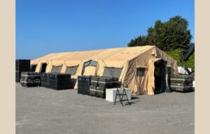 Tan modular tents